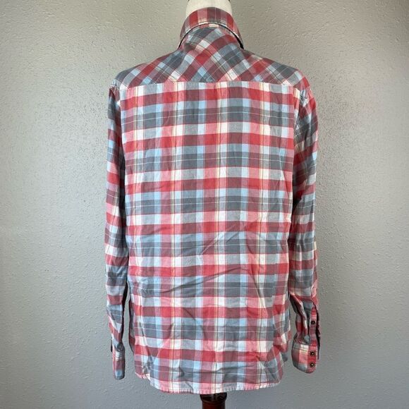 JACHS Girlfriend Bea Snap Down Flannel Shirt Size XL EUC - Picture 10 of 10